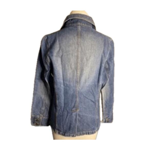 Faded Glory Blue Denim Jacket Women’s Small Classic Fit Cotton Jean Coat - Picture 7 of 7